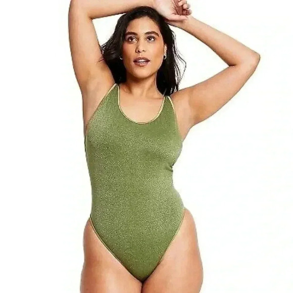NWT FE NOEL x Target Metallic Swimsuit - Picture 2 of 4